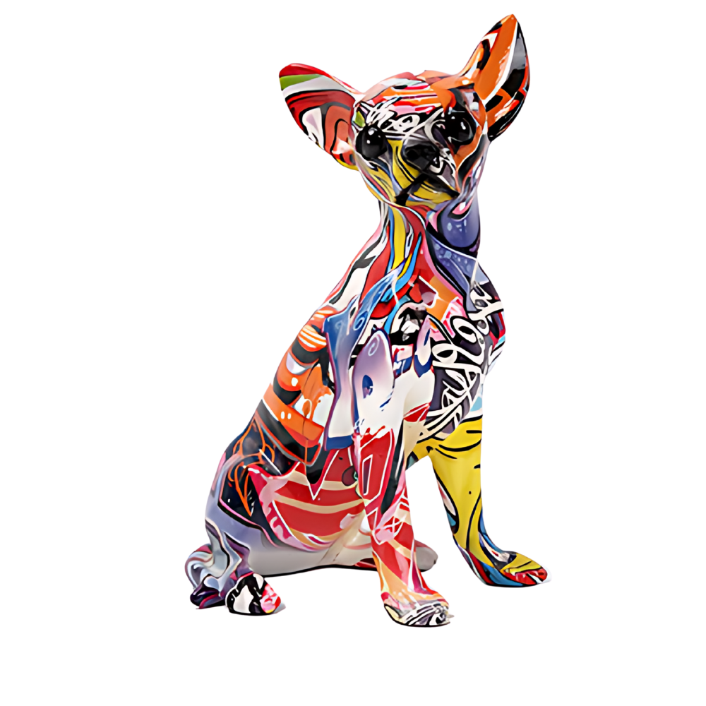 Street Art Chihuahua Sculpture — alternate angle view