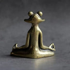 Calm Lotus Frog Miniature Figurine — alternate angle view