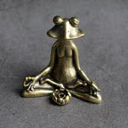 Calm Lotus Frog Miniature Figurine — main product photo