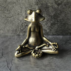Calm Lotus Frog Miniature Figurine — product close-up