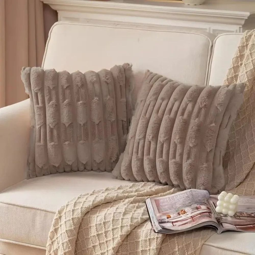 Calm Weave Plush Cushion Cover — product close-up