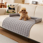 Canine Non-Slip Bolster Pet Quilted Bed — size and scale reference