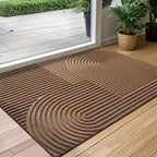 Curved Thread Line Door Mat — product in use