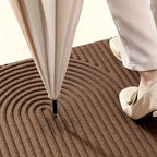 Curved Thread Line Door Mat — lifestyle shot