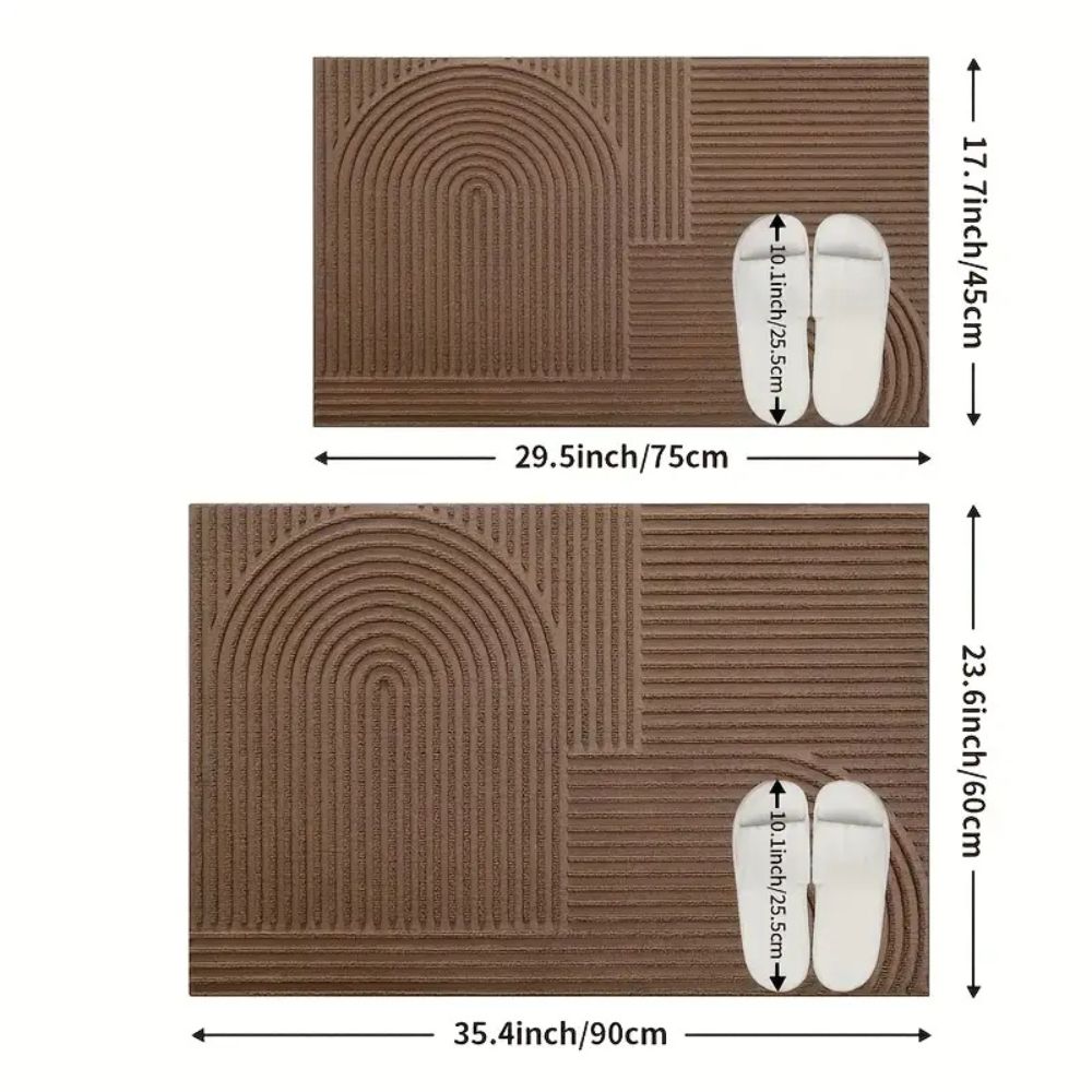Curved Thread Line Door Mat — additional view