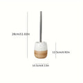 Elegant Bathroom Toilet Brush & Holder Set — alternate angle view