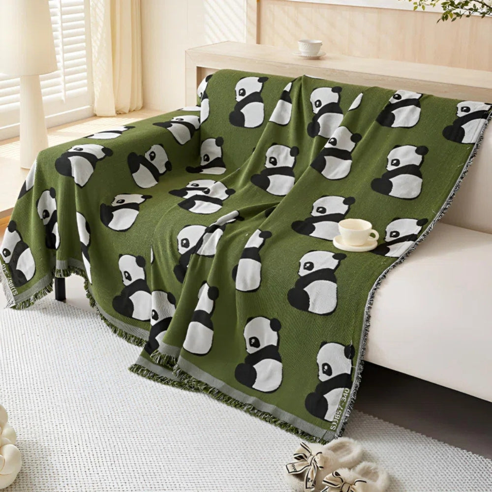 Chantesse Panda Leopard Print Sofa Cover — product close-up
