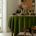 Château Olive Velvet Tablecloth — product in use