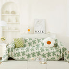 Cheerful Flower Tassel Sofa Cover — product in use