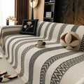Chevron Pattern Chenille Sofa Cover — size and scale reference