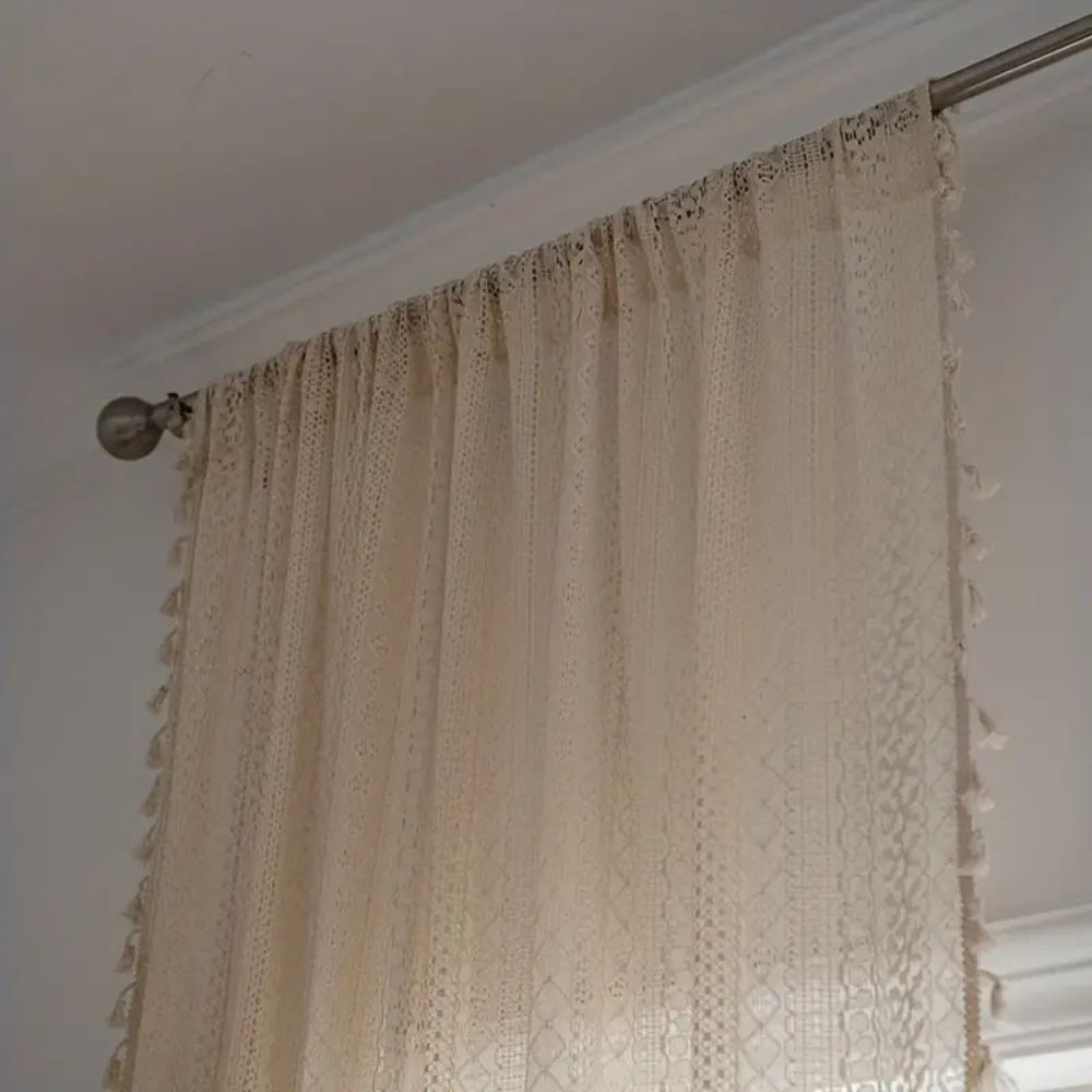 Chic Bohemian Crochet Curtain — lifestyle shot