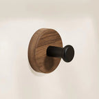 Chic Round Self-Adhesive Timber Wall Hook Piece — lifestyle shot