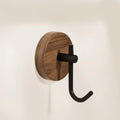 Chic Round Self-Adhesive Timber Wall Hook Piece — size and scale reference