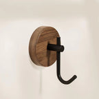 Chic Round Self-Adhesive Timber Wall Hook Piece — size and scale reference