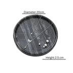 Circular Black Marble Jewellery Tray — lifestyle shot