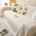 Classic Chenille Lace Edge Sofa Cover