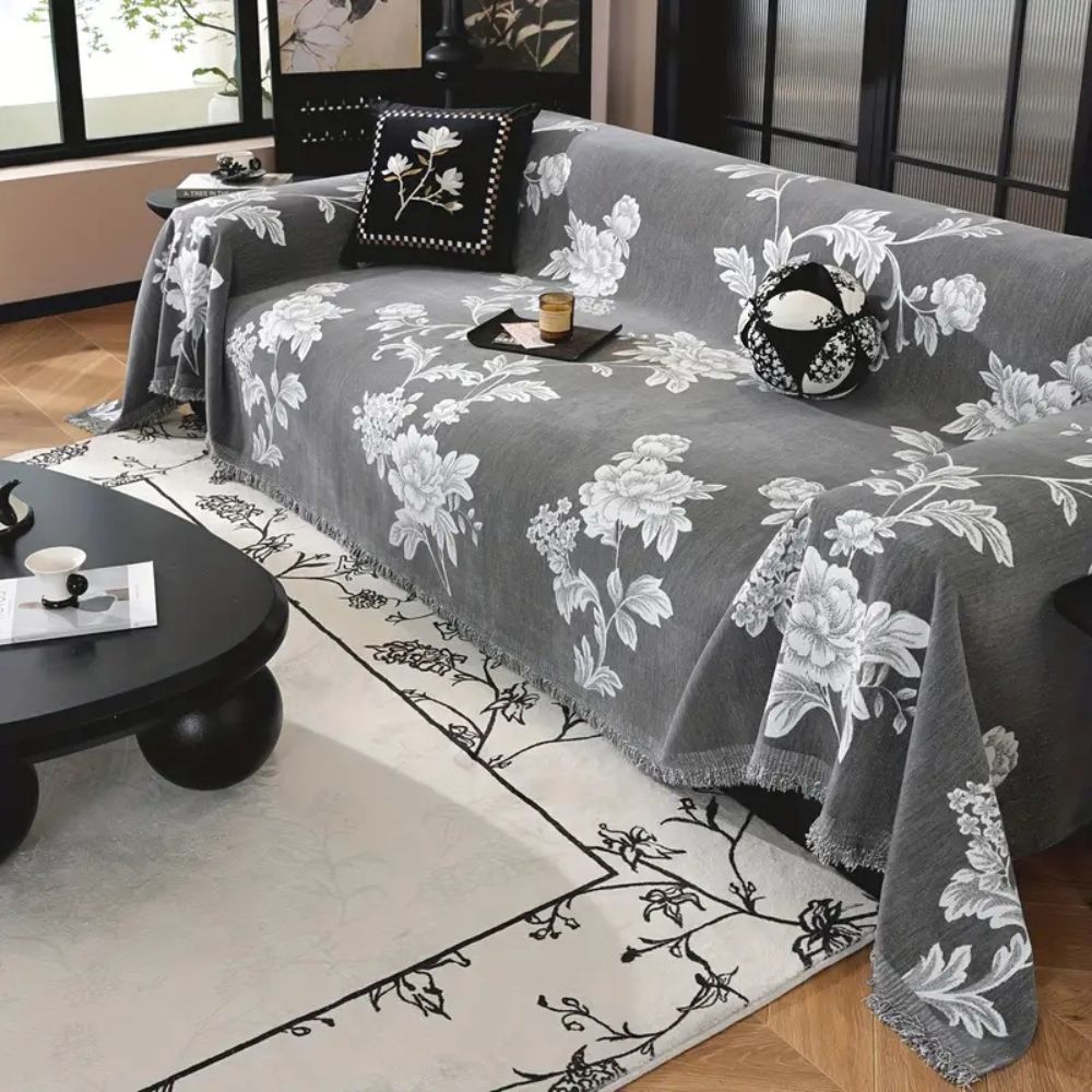 Classic Fleur Jacquard Sofa Cover — additional view