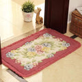 Classic Floral Bloom Bath Mat — material texture close-up
