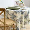 French Classic Blue Vintage Dining Tablecloth — main product photo