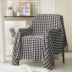Classic Houndstooth Pattern Blanket — product feature detail