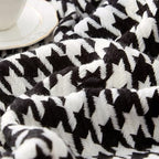 Classic Houndstooth Pattern Blanket — size and scale reference