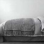 Classic Houndstooth Pattern Blanket — product close-up
