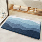 Coastal Wave Pattern Non-Slip Bath Mat — main product photo