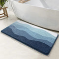 Coastal Wave Pattern Non-Slip Bath Mat — alternate angle view