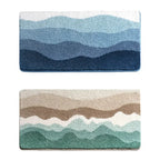 Coastal Wave Pattern Non-Slip Bath Mat — product close-up