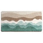 Coastal Wave Pattern Non-Slip Bath Mat — product in use