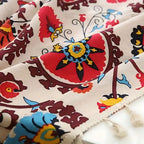 Boho Colour Wheel Bloom Tassel Curtain — product feature detail
