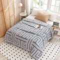 Geo Maze Cotton Blanket — alternate angle view