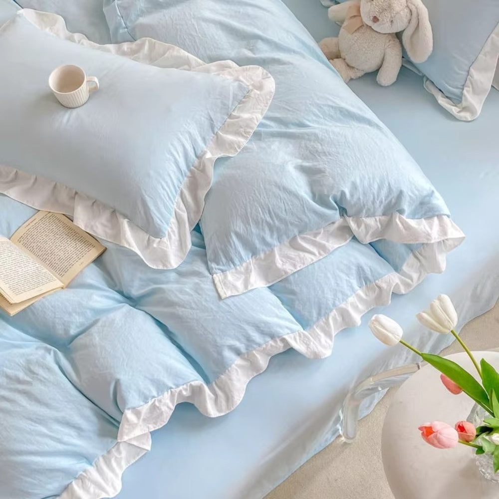 Cottagecore Ruffle Cotton | 4pcs Bedding Set — product in use