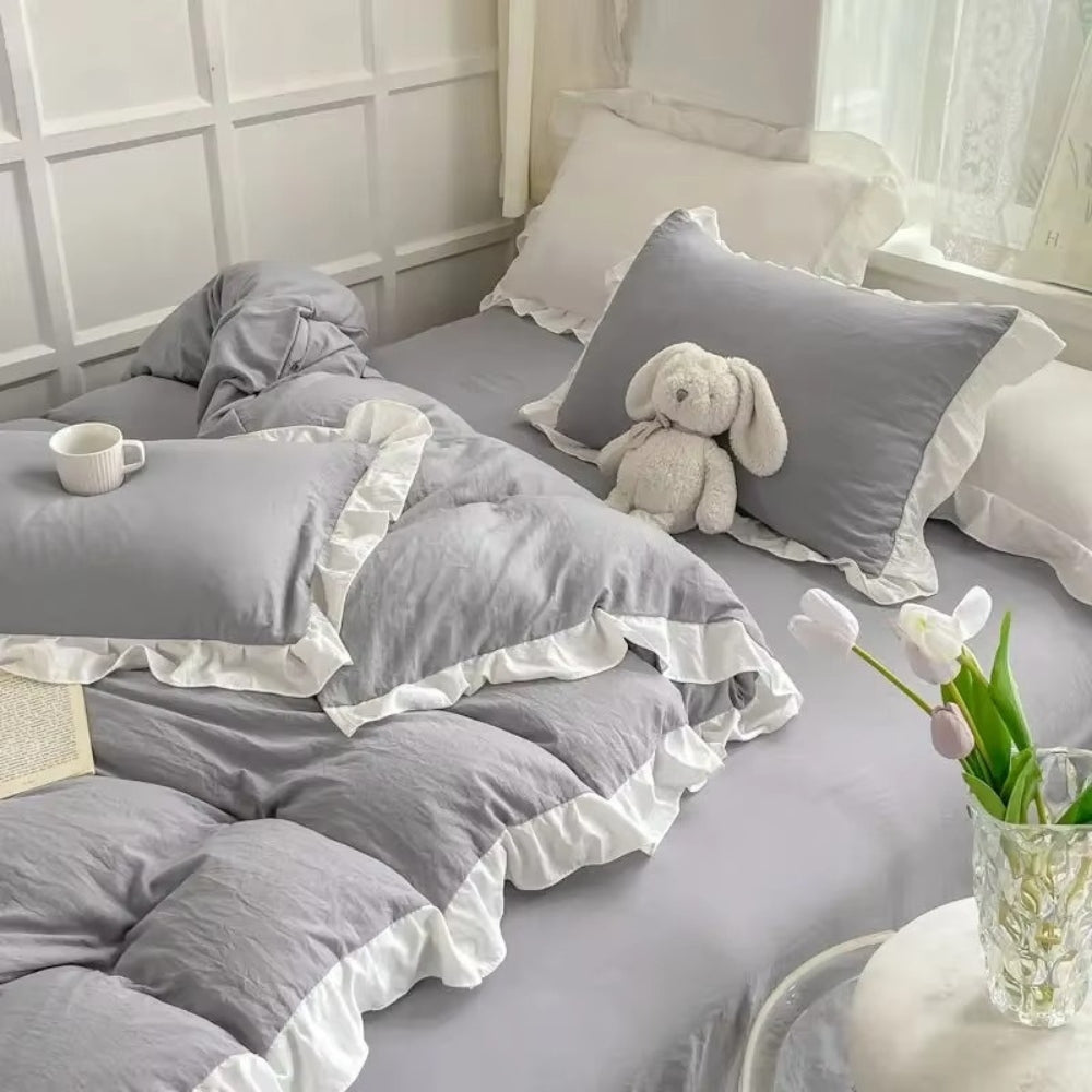 Cottagecore Ruffle Cotton | 4pcs Bedding Set — additional view