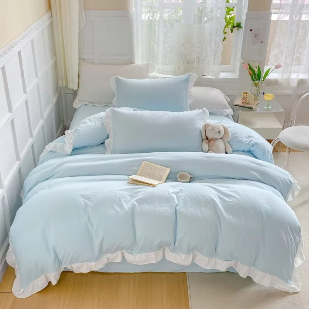 Cottagecore Ruffle Cotton | 4pcs Bedding Set — main product photo