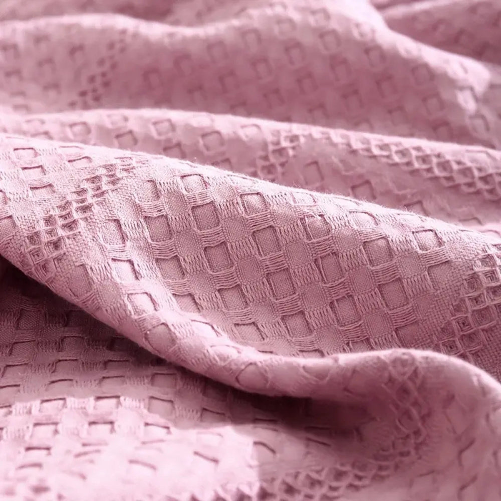 Cotton Nest Waffle Summer Blanket — additional view