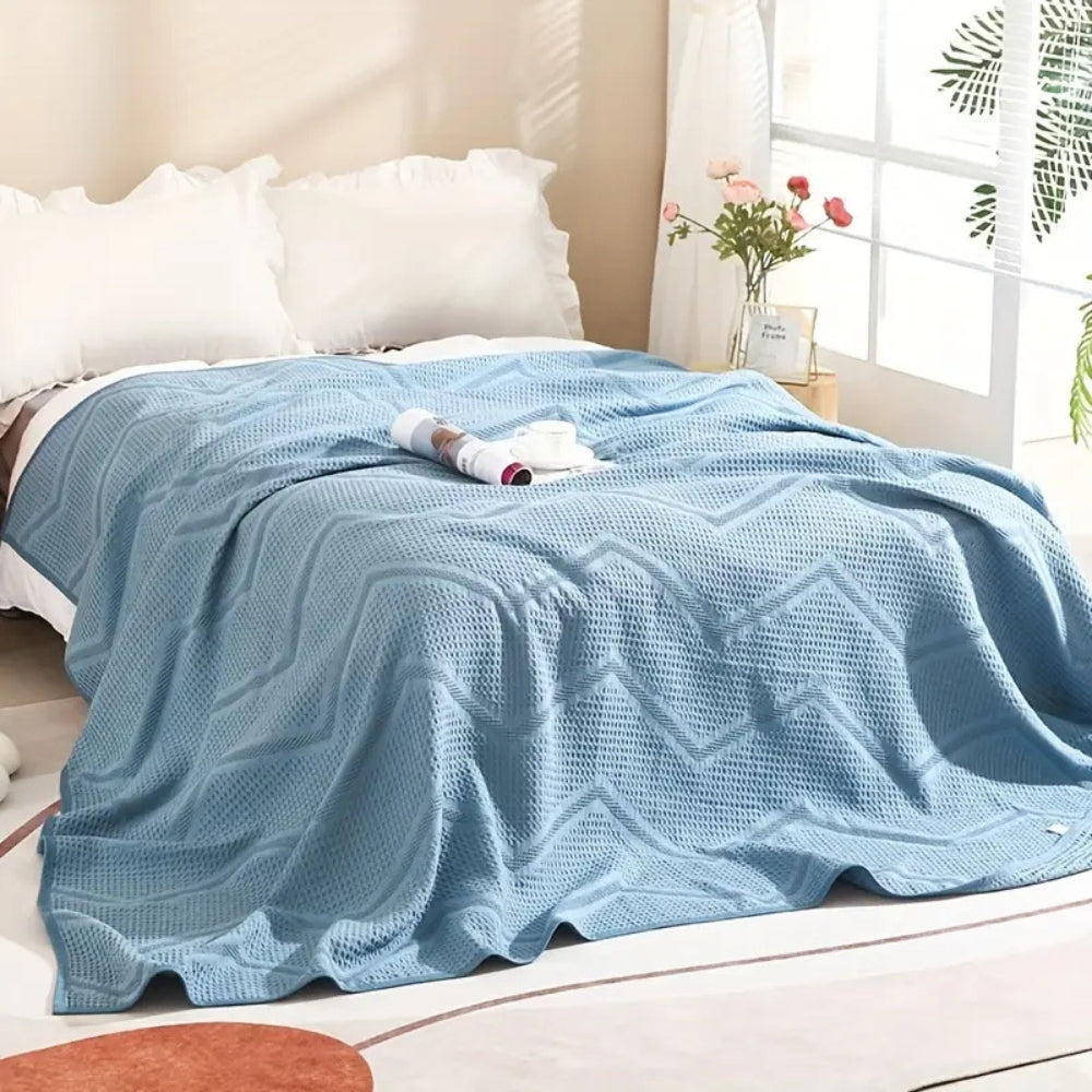 Cotton Nest Waffle Summer Blanket — main product photo