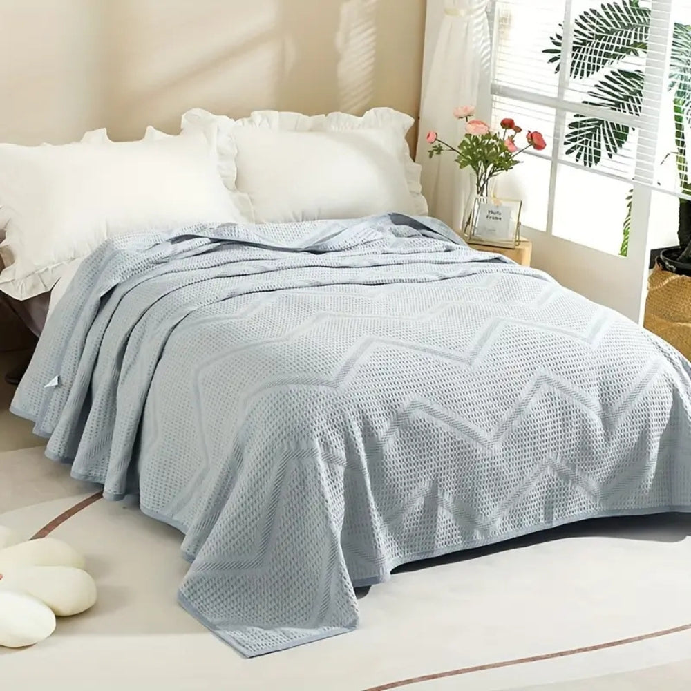 Cotton Nest Waffle Summer Blanket — alternate angle view