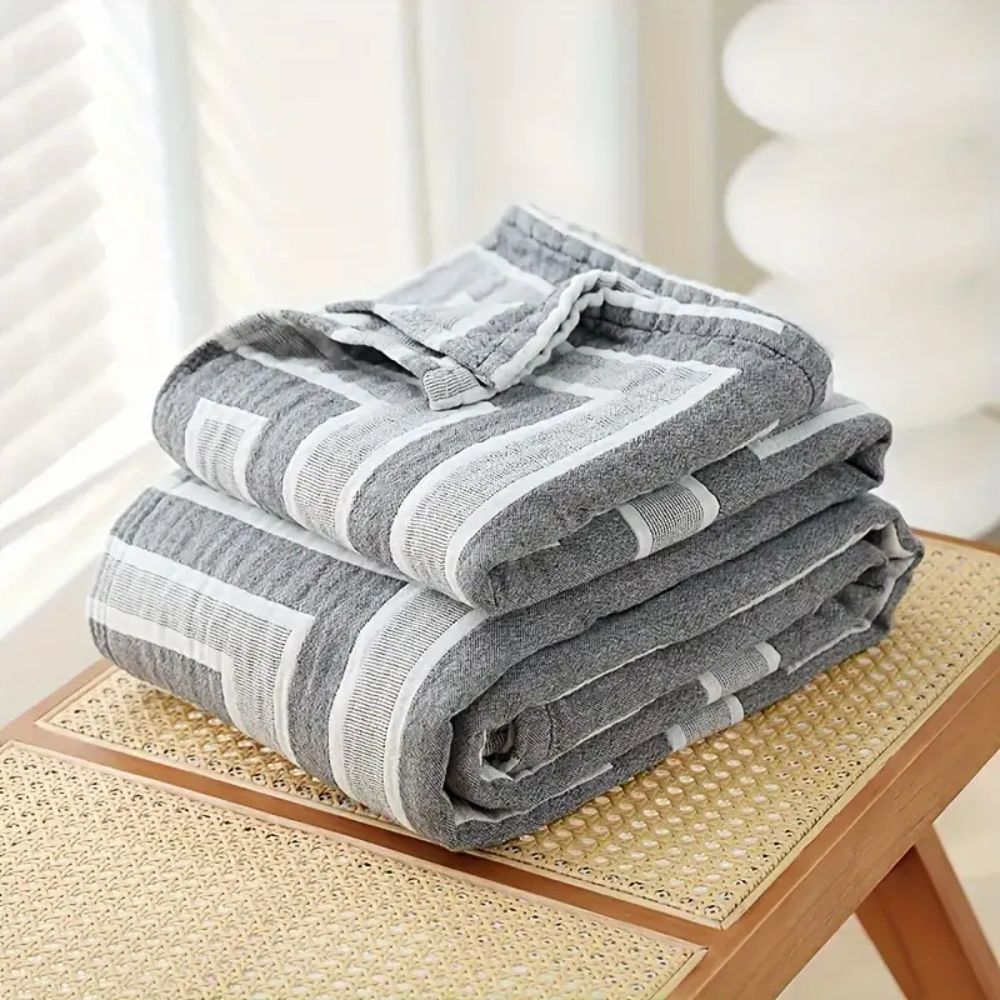 Geo Maze Cotton Blanket — main product photo