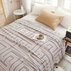 Geo Maze Cotton Blanket — product in use