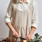 Cross-Back Apron With Pockets — product in use