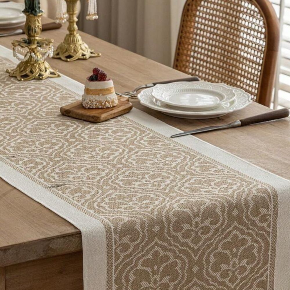 Damask Dune Table Runner — product feature detail