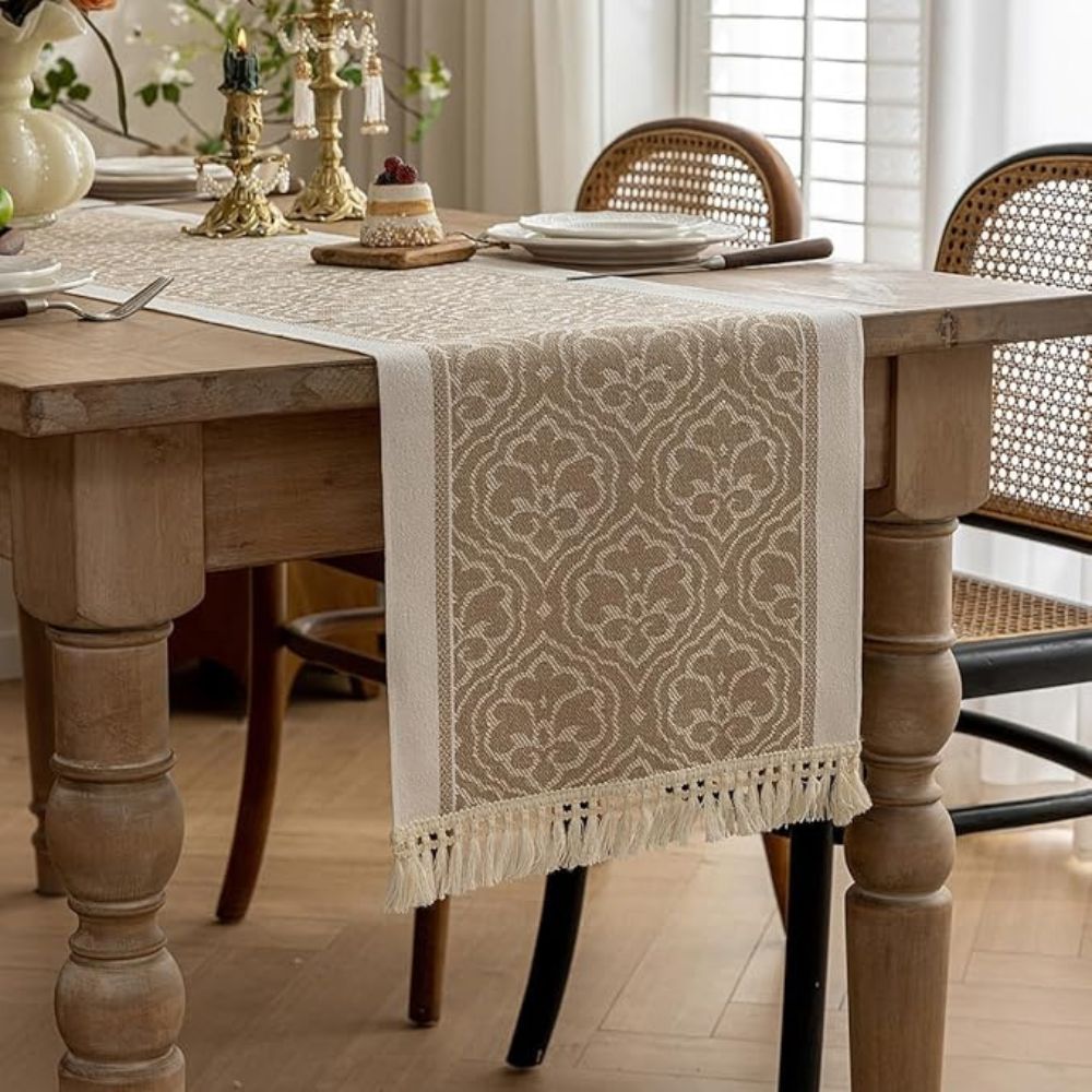 Damask Dune Table Runner — alternate angle view