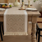 Damask Dune Table Runner — material texture close-up