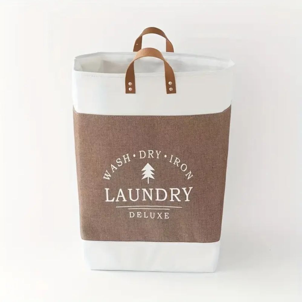 Deluxe Freestanding Laundry Basket — size and scale reference