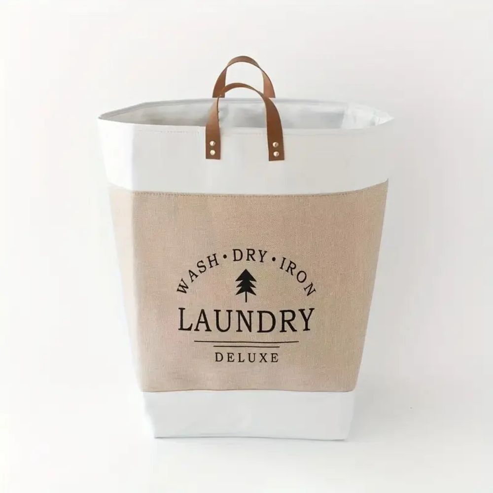 Deluxe Freestanding Laundry Basket — material texture close-up