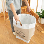 Deluxe Freestanding Laundry Basket — product detail view