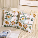 Denza Farmhouse Floral Tufted Cushion Cover — product close-up