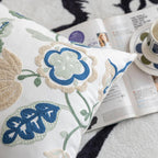 Denza Farmhouse Floral Tufted Cushion Cover — material texture close-up