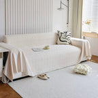 Diamond Grid Chenille Sofa Cover — alternate angle view